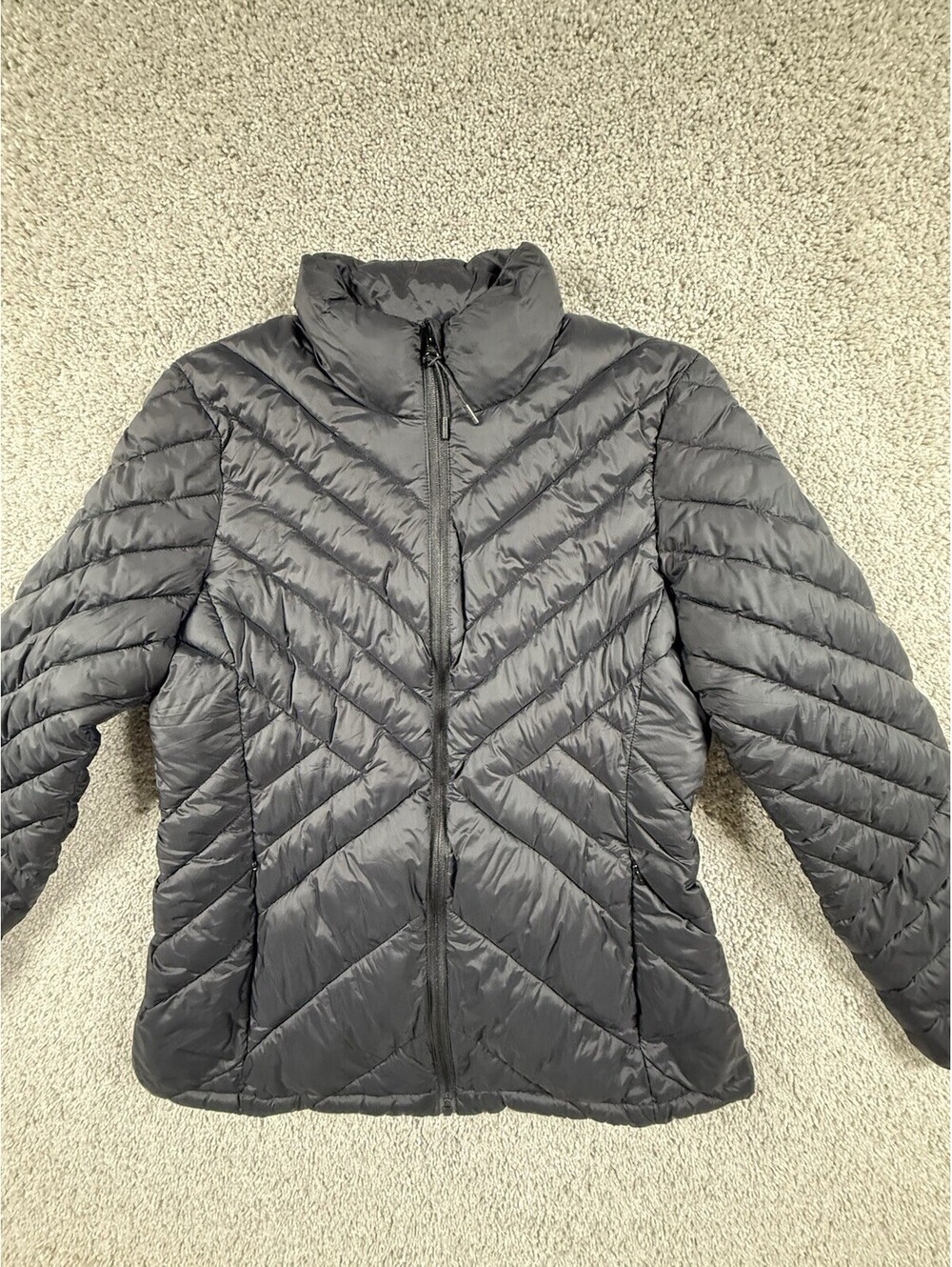 Lands’ End Women’s Small Mid Weight Puffer Jacket Black